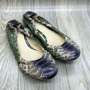 Alexandre Birman Snakeskin Flat
